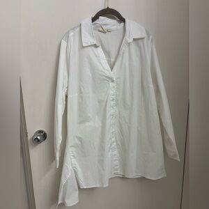 Truth + Style asymmetrical button shirt